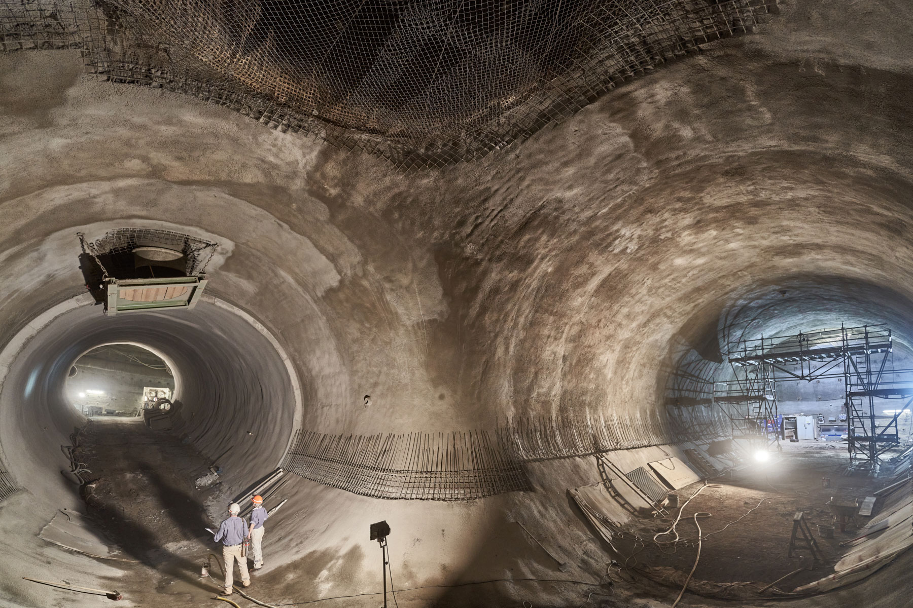 Streckenabzweigung im Bergwerk